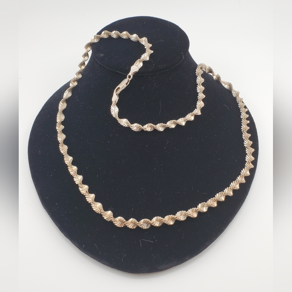 ALX 925 Sterling Silver Twist Chain Necklace
